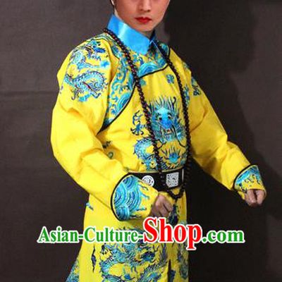 Traditional China Beijing Opera Emperor Embroidered Costume, Chinese Peking Opera Qing Dynasty Majesty Clothing