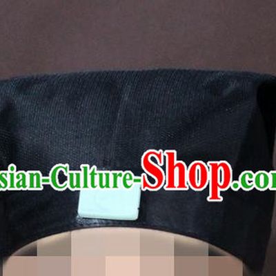 Traditional Chinese Beijing Opera Wu Dang Taoist Black Hats Taoism Headband for Men