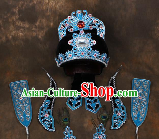Traditional China Beijing Opera Costume Gifted Scholar Embroidered Robe and Hat Ancient Chinese Peking Opera Embroidery Clothing Traditional China Beijing Opera Costume Gifted Scholar Embroidered Robe and Hat Ancient Chinese Peking Opera Embroidery Clothing