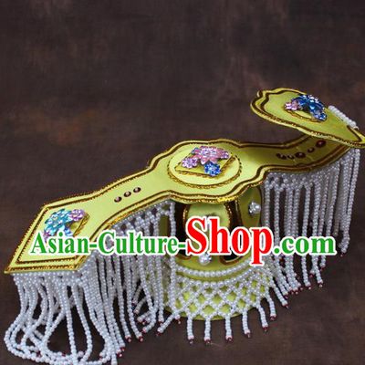 Traditional China Beijing Opera Imperial Concubine Hair Accessories Tassel Head Coronet, Chinese Peking Opera Actress Headwear