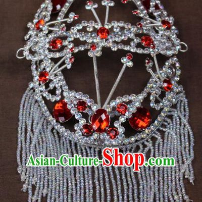 Traditional China Beijing Opera Actress Hair Accessories Hairpins, Chinese Peking Opera Diva Head-Ornaments Headwear