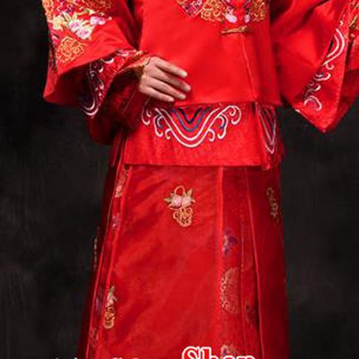 Chinese Traditional Wedding Costume Xiuhe Suits China Ancient Bride Embroidered Clothing for Women