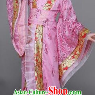 Traditional Chinese Tang Dynasty Imperial Concubine Costume, China Ancient Palace Lady Hanfu Embroidered Pink Dress for Kids