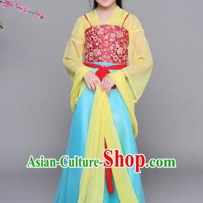 Traditional Chinese Tang Dynasty Princess Costume, China Ancient Palace Lady Hanfu Clothing for Kids