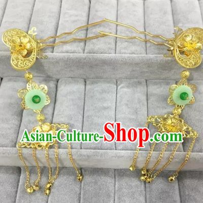 Traditional Handmade Chinese Classical Hair Accessories Hanfu Hairpins Tassel Step Shake for Women