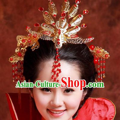 Traditional Handmade Chinese Classical Hair Accessories Hanfu Hairpins Phoenix Coronet for Women