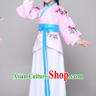Traditional Chinese Han Dynasty Princess Costume, China Ancient Palace Lady Embroidered Clothing for Kids