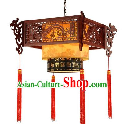 Traditional Chinese Handmade Wood Lantern Classical Palace Lantern China Ceiling Palace Lamp