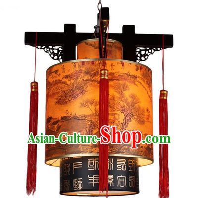 Traditional Chinese Handmade Wood Carving Lantern Classical Palace Lantern China Ceiling Palace Lamp