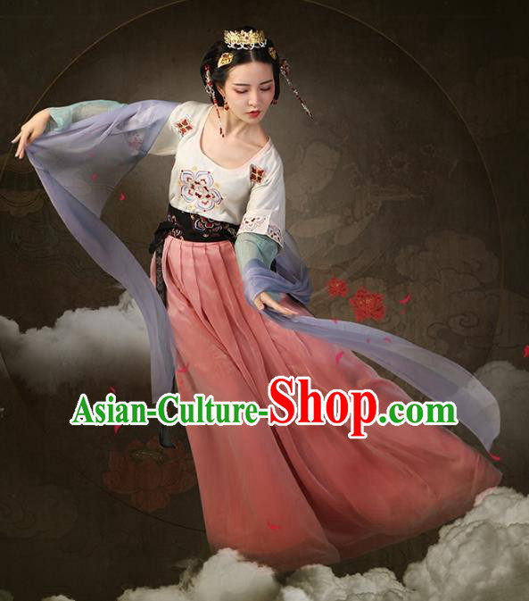 Traditional Ancient Chinese Costume Chinese Style Wedding Dress Ancient Tang Dynasty hanfu princess Clothing