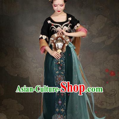 Traditional Chinese Ancient Fairy Dance Costume Tang Dynasty Princess Embroidered Clothing for Women