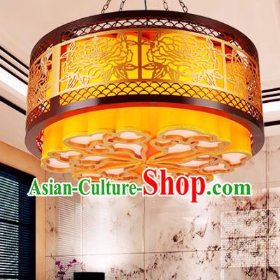 Traditional Chinese Handmade Lantern Classical Wood Carving Cloud Palace Lantern China Ceiling Palace Lamp