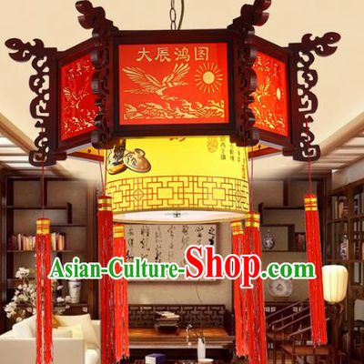 Traditional Chinese Handmade Wood Lantern Classical Palace Lantern China Ceiling Palace Lamp