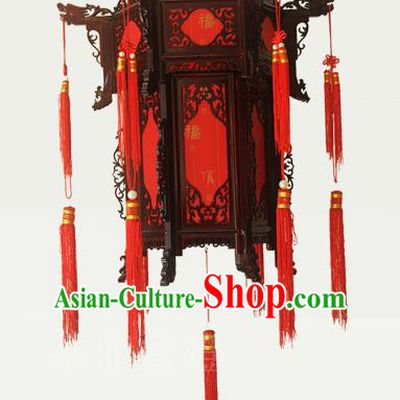 Traditional Chinese Handmade Sheepskin Lantern Classical Palace Lantern China Wood Carving Ceiling Palace Lamp