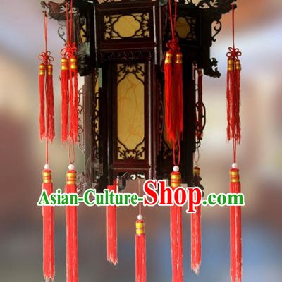 Traditional Chinese Handmade Sheepskin Lantern Classical Palace Lantern China Wood Carving Ceiling Palace Lamp