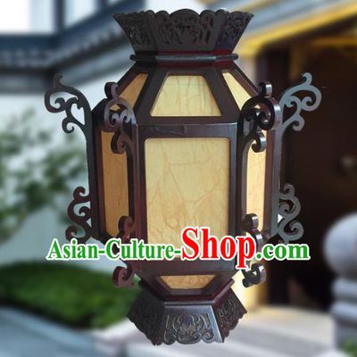 Traditional Chinese Handmade Sheepskin Lantern Classical Wood Palace Lantern China Ceiling Palace Lamp