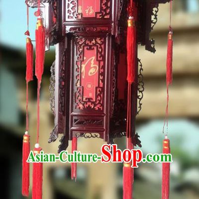 Traditional Chinese Handmade Hexagon Lantern Classical Wood Palace Lantern China Ceiling Palace Lamp