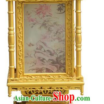 Traditional Chinese Handmade Gold-plating Lantern Classical Dragons Palace Lantern China Floor Palace Lamp
