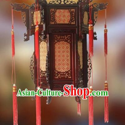Traditional Chinese Handmade Woodcarving Ceiling Lantern Classical Palace Lantern China Palace Lamp