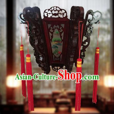 Traditional Chinese Handmade Landscape Painting Ceiling Lantern Classical Palace Lantern China Palace Lamp