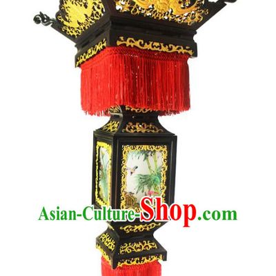 Traditional Chinese Handmade Wood Ceiling Lantern Classical Palace Lantern China Palace Lamp