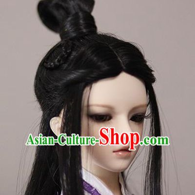 Traditional Handmade Chinese Ancient Tang Dynasty Nobility Childe Hair Accessories Wig Sheath for Men