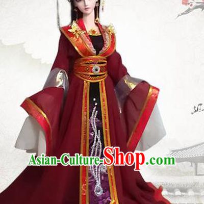Traditional Chinese Han Dynasty Imperial Concubine Costume Ancient Fairy Embroidered Hanfu Clothing for Women