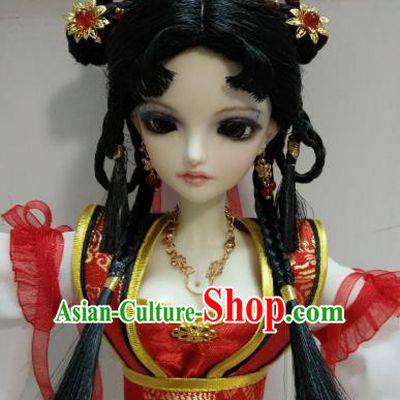 Traditional Handmade Chinese Ancient Tang Dynasty Swordswoman Hair Accessories Hairpins and Wig Sheath for Women