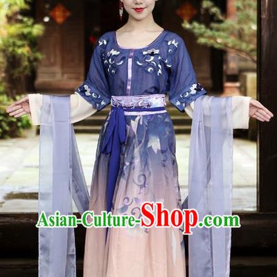 Traditional Chinese Tang Dynasty Palace Lady Dance Costume Ancient Princess Embroidered Hanfu Clothing for Women