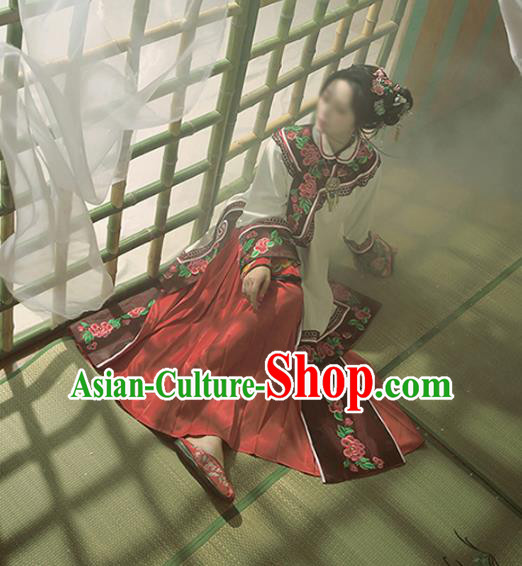 Traditional Ancient Chinese Costume Chinese Style Wedding Dress Ancient Tang Dynasty hanfu princess Clothing