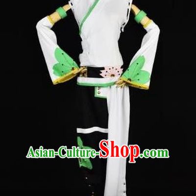 Traditional Chinese Ancient Cosplay Young Lady Costume Folk Dance Clothing