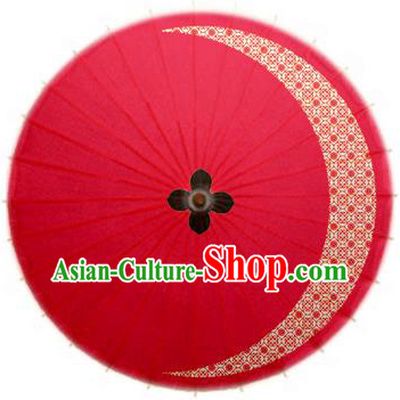 Asian China Dance Umbrella Stage Performance Umbrella Handmade Printing Red Oil-paper Umbrellas