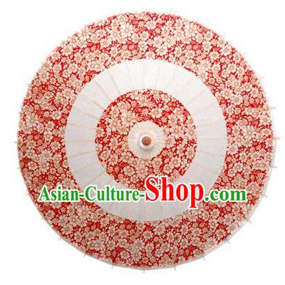Asian China Dance Umbrella Stage Performance Umbrella Handmade Red Oil-paper Umbrellas