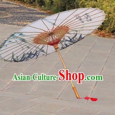 China Traditional Dance Handmade Umbrella Ink Painting Bamboo Oil-paper Umbrella Stage Performance Props Umbrellas