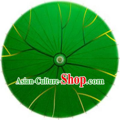 China Traditional Dance Handmade Umbrella Lotus Leaf Oil-paper Umbrella Stage Performance Props Umbrellas