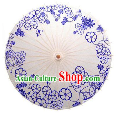 China Traditional Dance Handmade Umbrella Printing Flowers Oil-paper Umbrella Stage Performance Props Umbrellas