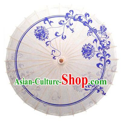 China Traditional Dance Handmade Umbrella Printing Chrysanthemum Oil-paper Umbrella Stage Performance Props Umbrellas