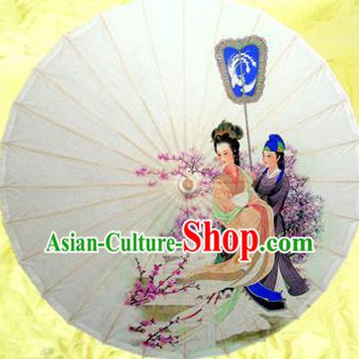 China Traditional Dance Handmade Umbrella Painting Palace Lady Oil-paper Umbrella Stage Performance Props Umbrellas