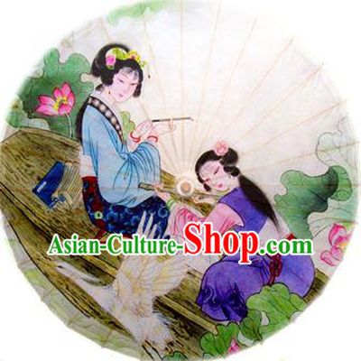 Handmade China Traditional Dance Umbrella Oil-paper Umbrella Stage Performance Props Umbrellas