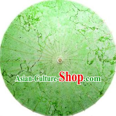 Handmade China Traditional Dance Green Umbrella Oil-paper Umbrella Stage Performance Props Umbrellas