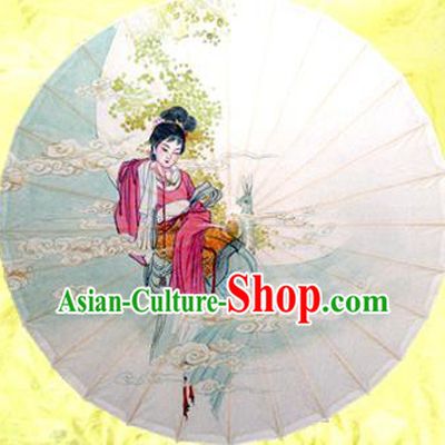 Handmade China Traditional Dance Wedding Umbrella Classical Painting Beauty Oil-paper Umbrella Stage Performance Props Umbrellas