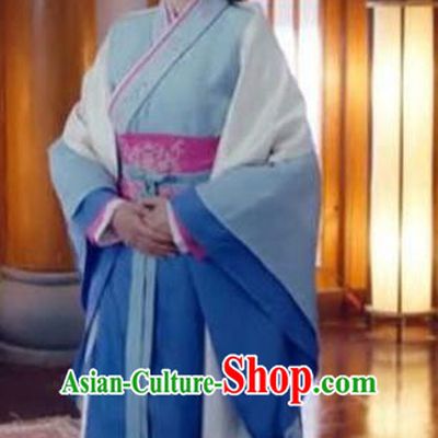 Traditional Chinese Ancient Han Dynasty Royal Princess Embroidered Dress Clothing for Women