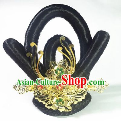 China Handmade Classical Stage Performance Dunhuang Flying Aapsaras Wig and Hair Accessories