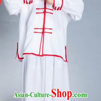 Top Grade Chinese Kung Fu Costume Tai Ji Training Uniform, China Martial Arts Gongfu White Clothing for Kids