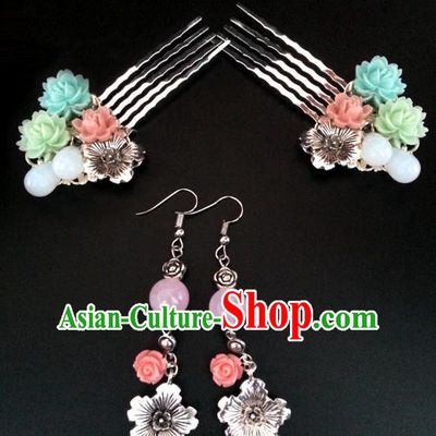 Traditional Handmade Chinese Ancient Classical Hair Accessories Hairpins and Earrings for Women