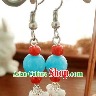 Traditional Handmade Chinese Ancient Princess Hanfu Eardrop Accessories Classical Earrings for Women