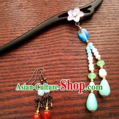 Traditional Handmade Chinese Ancient Classical Hair Accessories Hairpins and Earrings for Women