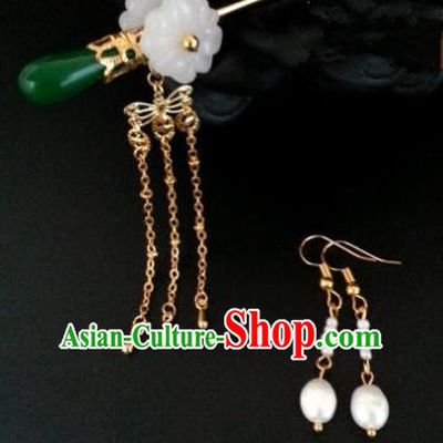 Traditional Handmade Chinese Ancient Classical Wedding Hair Accessories Hairpins and Earrings for Women