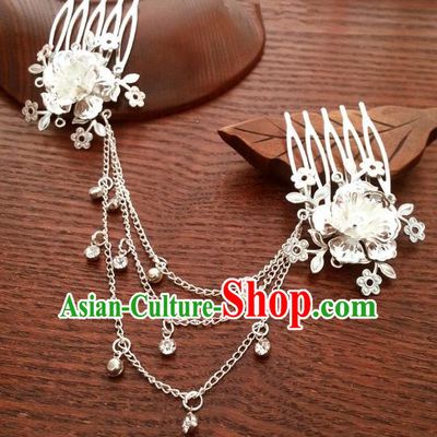 Traditional Handmade Chinese Ancient Classical Hair Accessories Hairpins Lotus Hair Comb for Women