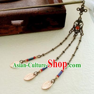 Traditional Handmade Chinese Ancient Classical Hair Accessories Tassel Hairpins Headwear for Women